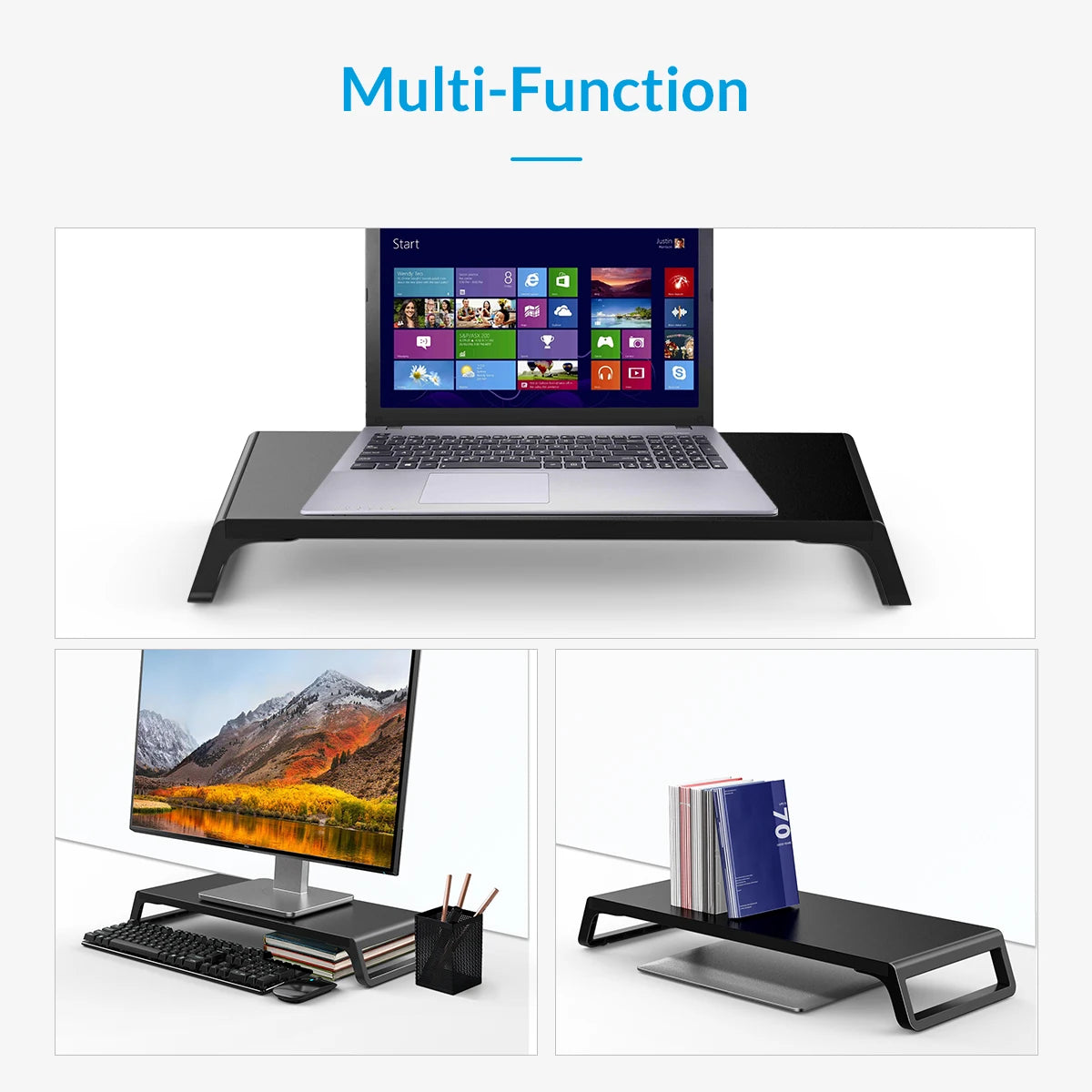 Cozyno Alden Solid-Top Monitor Riser — Cozyno Modern Desks & Workspace Accessories — view 4