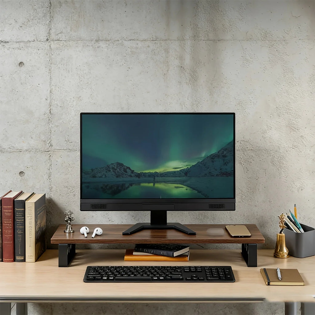 Cozyno Eldr Wood & Iron Monitor Riser — Cozyno Modern Desks & Workspace Accessories — view 4