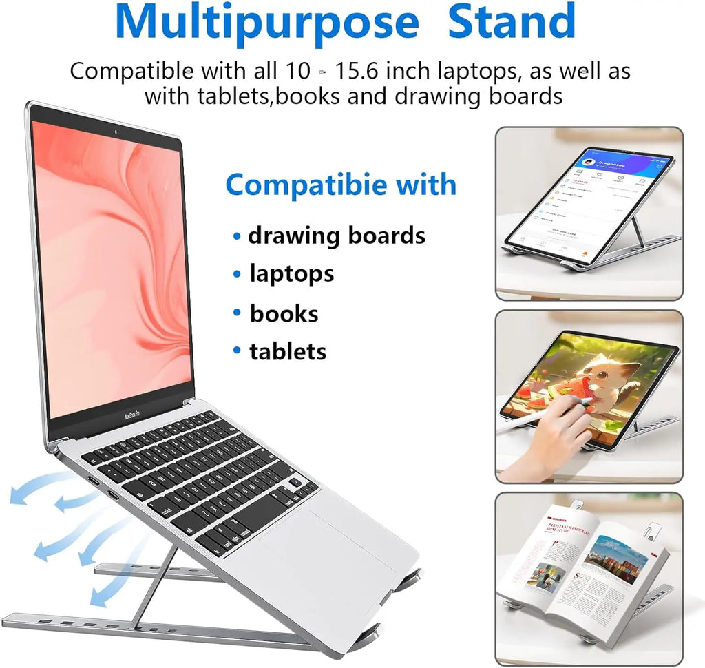 Cozyno Vinkel Seven-Step Folding Laptop Stand — Cozyno Modern Desks & Workspace Accessories — view 4
