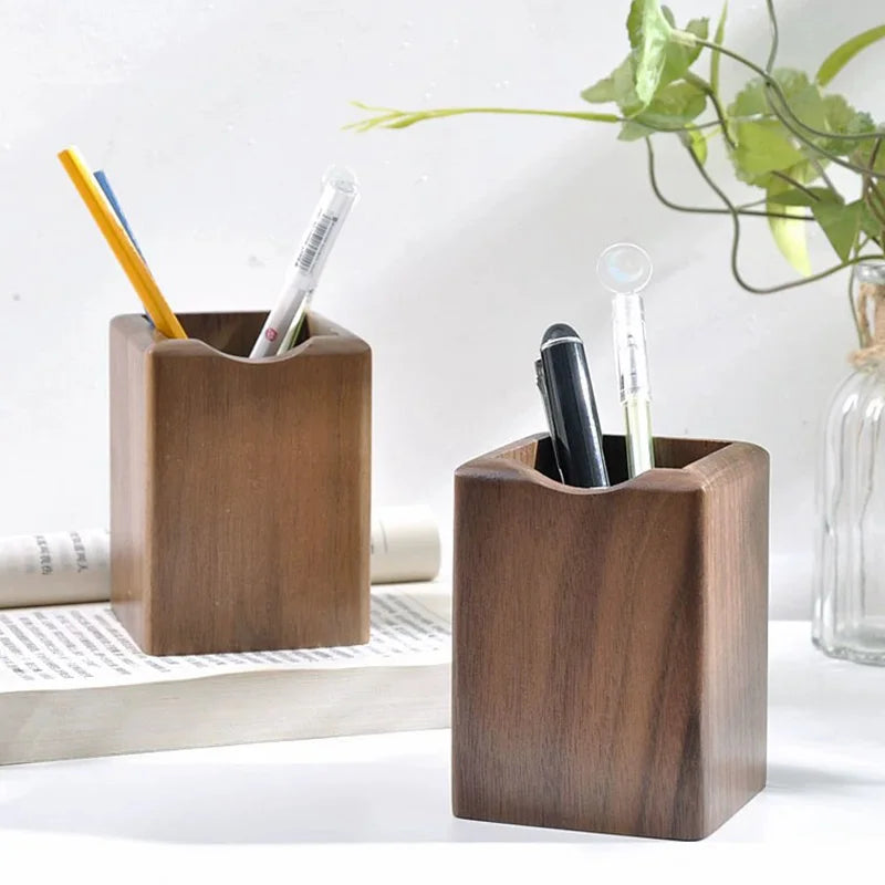 Cozyno Sten Solid Walnut Pen Cup — Cozyno Modern Desks & Workspace Accessories — view 2