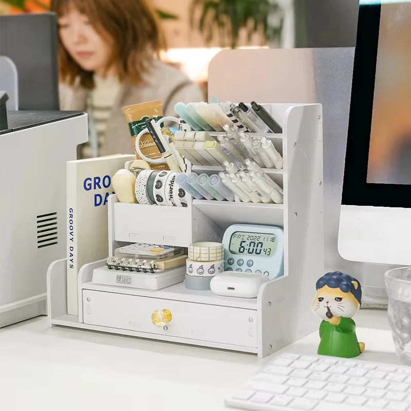 Cozyno Hylle Tiered Wood Pen Organiser — Cozyno Modern Desks & Workspace Accessories — view 3