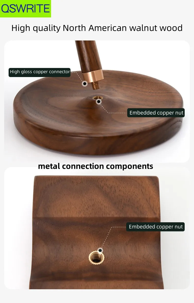 Cozyno Mori Curved Walnut Headphone Stand — Cozyno Modern Desks & Workspace Accessories — view 5