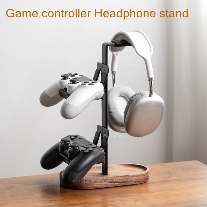Cozyno Sora Walnut Headset & Controller Stand — Cozyno Modern Desks & Workspace Accessories