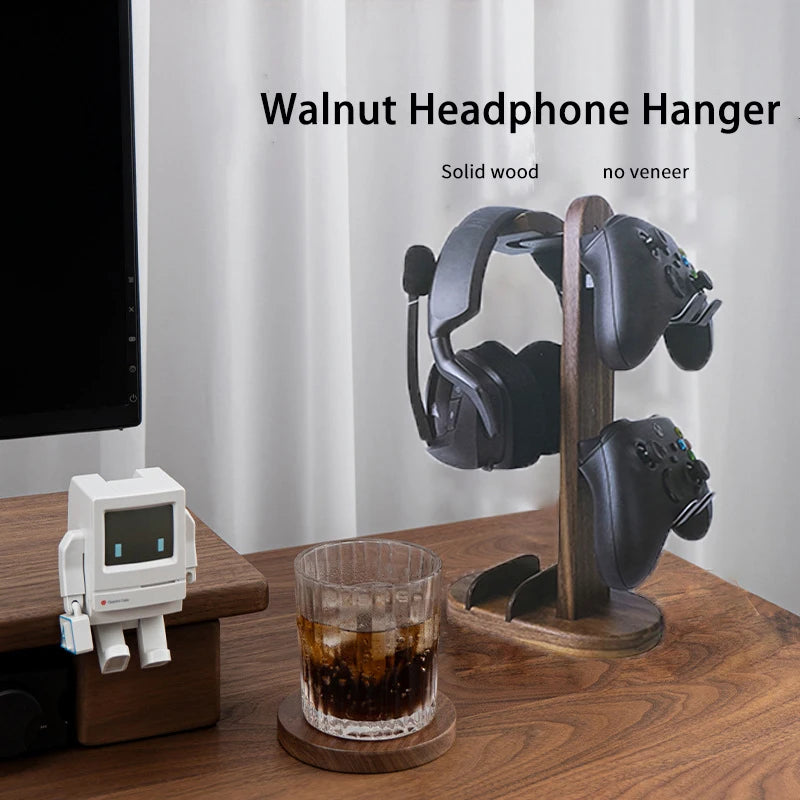 Cozyno Iwa Walnut Headphone & Controller Rack — Cozyno Modern Desks & Workspace Accessories — view 2