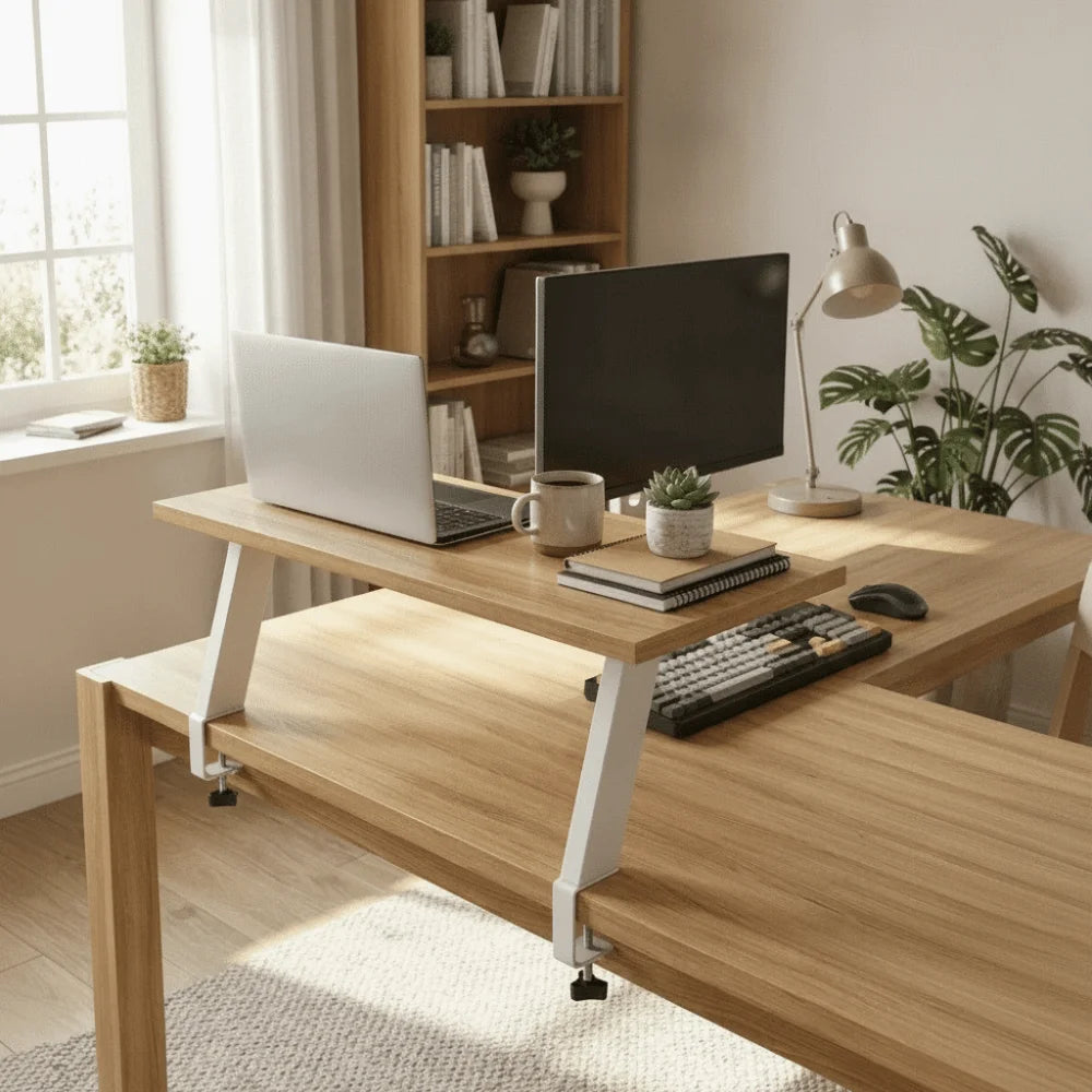Cozyno Norra Clamp-On Desk Shelf — Cozyno Modern Desks & Workspace Accessories — view 4
