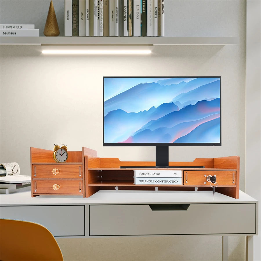 Cozyno Kilden Two-Drawer Monitor Riser — Cozyno Modern Desks & Workspace Accessories