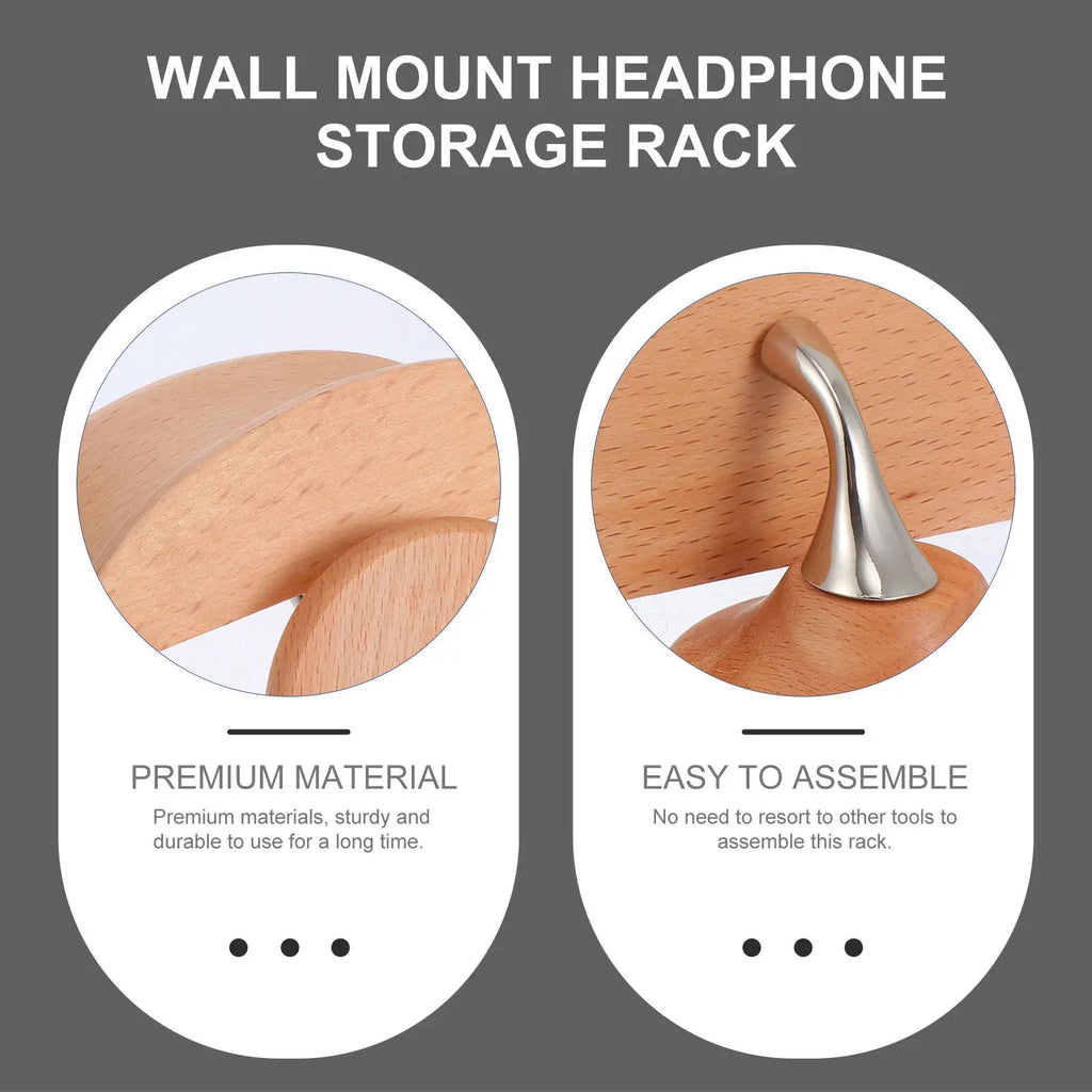 Cozyno Bjork Birch & Alloy Headphone Rack — Cozyno Modern Desks & Workspace Accessories — view 2