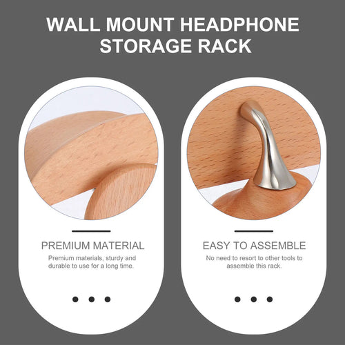 Cozyno Bjork Birch & Alloy Headphone Rack — Cozyno Modern Desks & Workspace Accessories — view 2