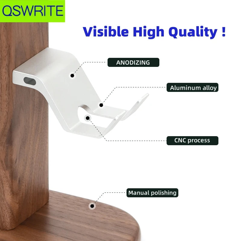 Cozyno Kumo Walnut Controller & Headset Tower — Cozyno Modern Desks & Workspace Accessories — view 3