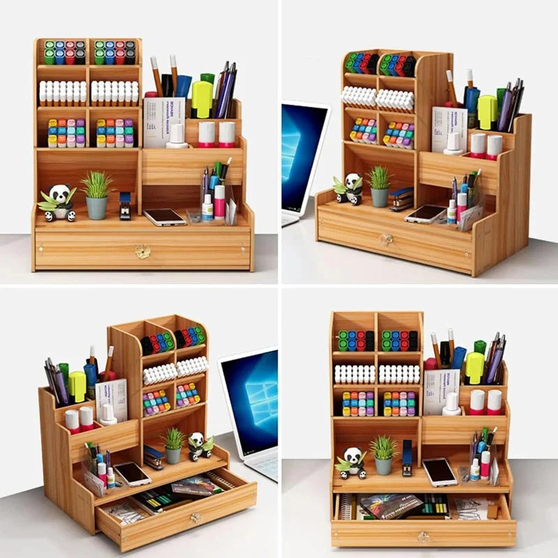 Cozyno Stab Tall Wood Stationery Tower — Cozyno Modern Desks & Workspace Accessories — view 3