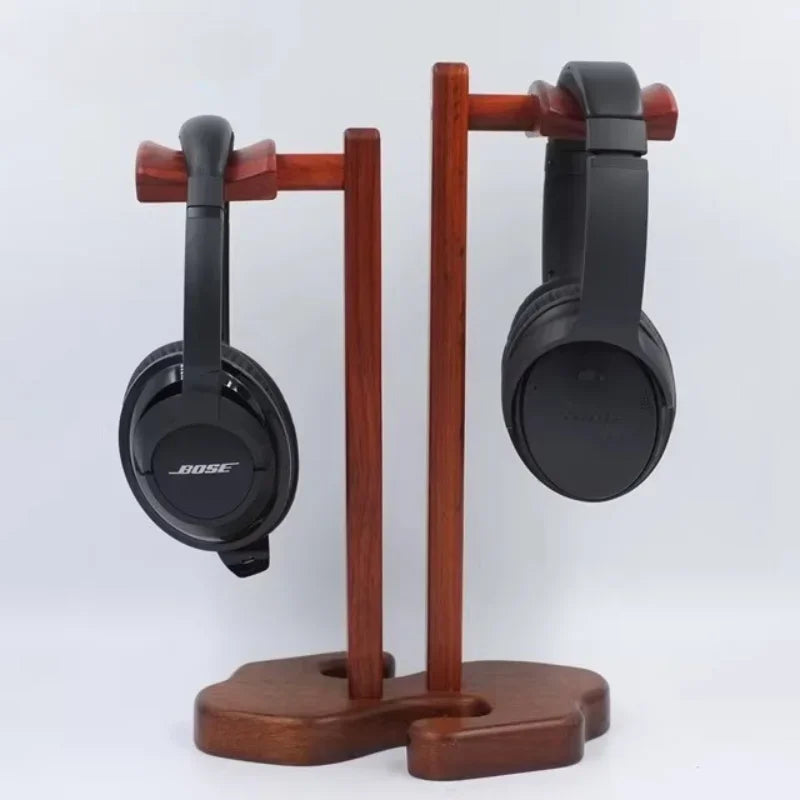 Cozyno Hovden Twin-Arm Walnut Headphone Stand — Cozyno Modern Desks & Workspace Accessories