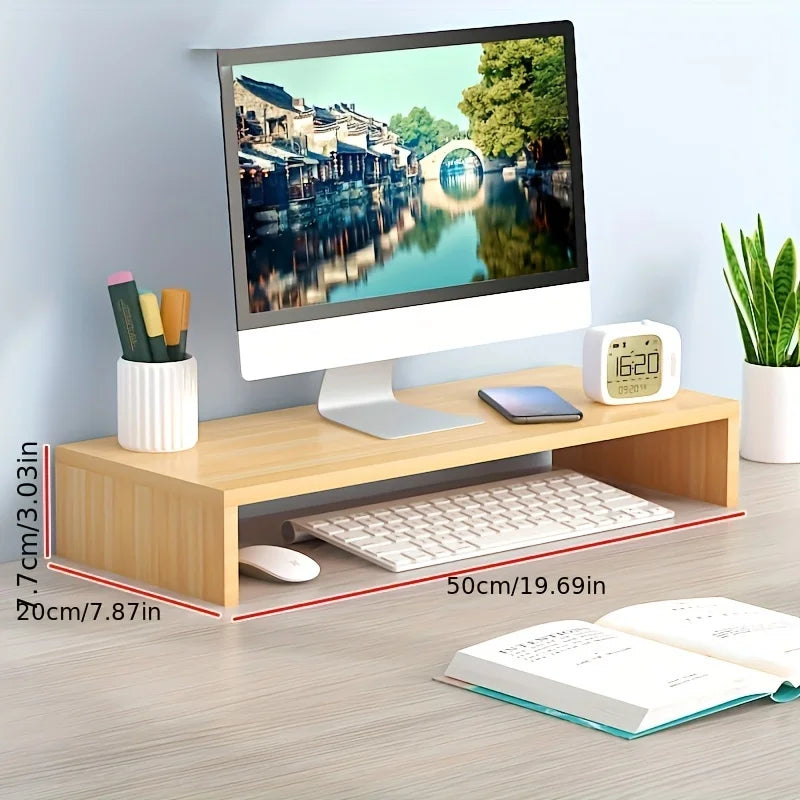 Cozyno Vald Wide Wood Monitor Riser — Cozyno Modern Desks & Workspace Accessories — view 5