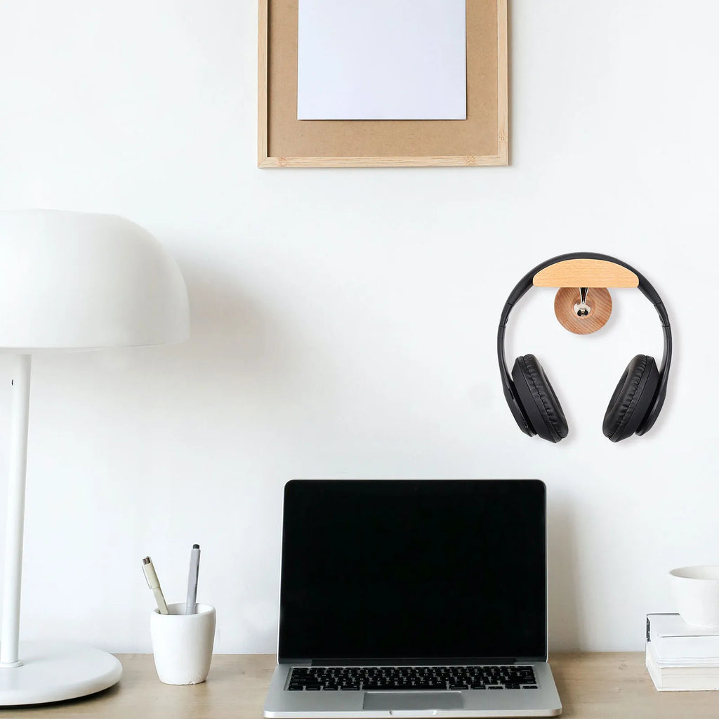 Cozyno Bjork Birch & Alloy Headphone Rack — Cozyno Modern Desks & Workspace Accessories — view 3
