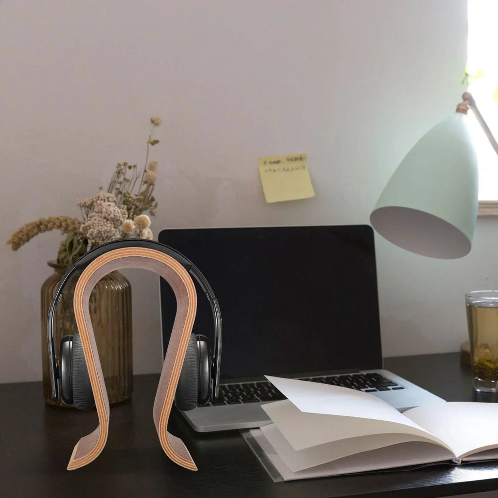 Cozyno Bue Arched Wood Headphone Stand — Cozyno Modern Desks & Workspace Accessories — view 6