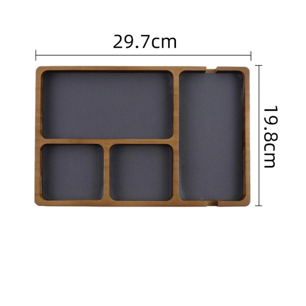 Cozyno Rutet Sectioned Wood Valet Tray — Cozyno Modern Desks & Workspace Accessories — view 6