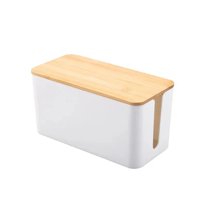 Cozyno Skjul Wood-Lid Cable Box — Cozyno Modern Desks & Workspace Accessories — view 3