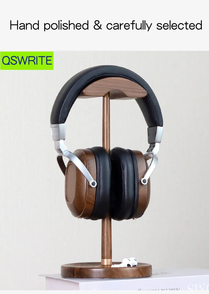 Cozyno Mori Curved Walnut Headphone Stand — Cozyno Modern Desks & Workspace Accessories — view 2