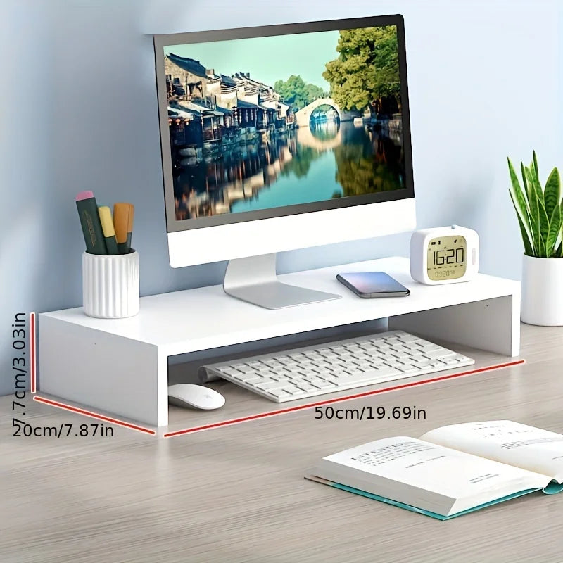 Cozyno Vald Wide Wood Monitor Riser — Cozyno Modern Desks & Workspace Accessories — view 3