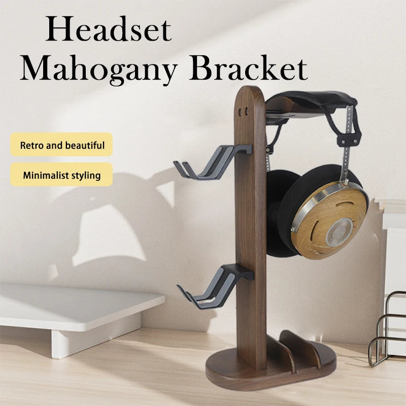 Cozyno Iwa Walnut Headphone & Controller Rack — Cozyno Modern Desks & Workspace Accessories