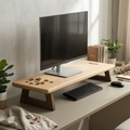 Cozyno Stille Wooden-Leg Monitor Riser — Cozyno Modern Desks & Workspace Accessories