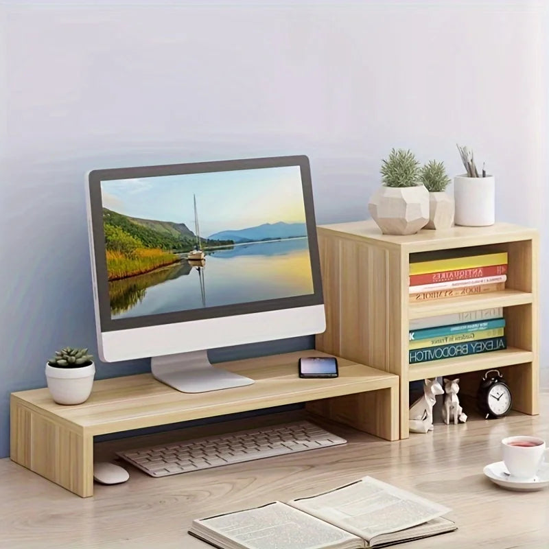 Cozyno Vald Wide Wood Monitor Riser — Cozyno Modern Desks & Workspace Accessories — view 6