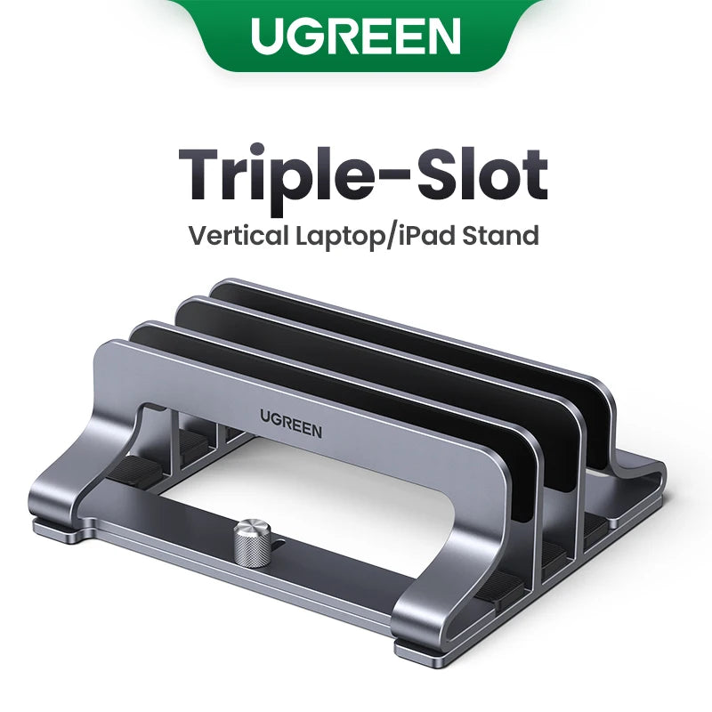 Cozyno Skiva Triple-Slot Vertical Laptop Dock — Cozyno Modern Desks & Workspace Accessories