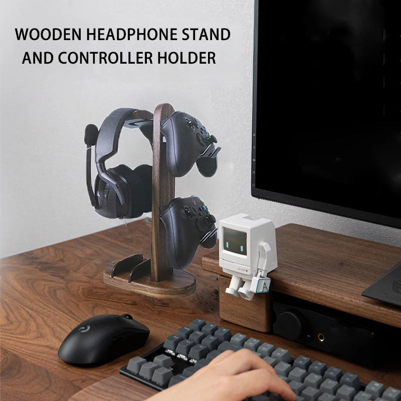 Cozyno Iwa Walnut Headphone & Controller Rack — Cozyno Modern Desks & Workspace Accessories — view 6