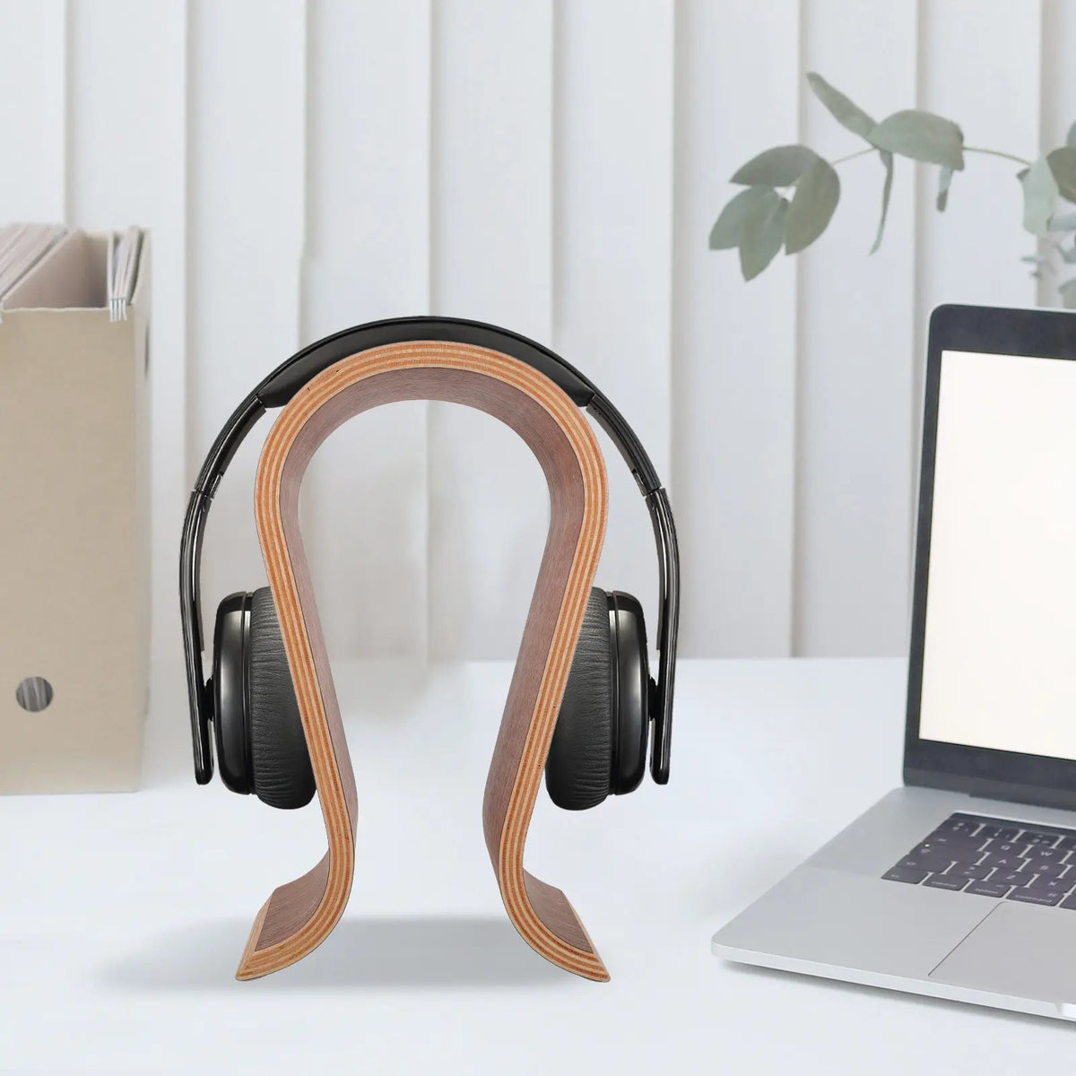 Cozyno Bue Arched Wood Headphone Stand — Cozyno Modern Desks & Workspace Accessories