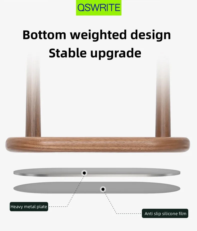Cozyno Tvilling Dual Walnut Headphone Rack — Cozyno Modern Desks & Workspace Accessories — view 5
