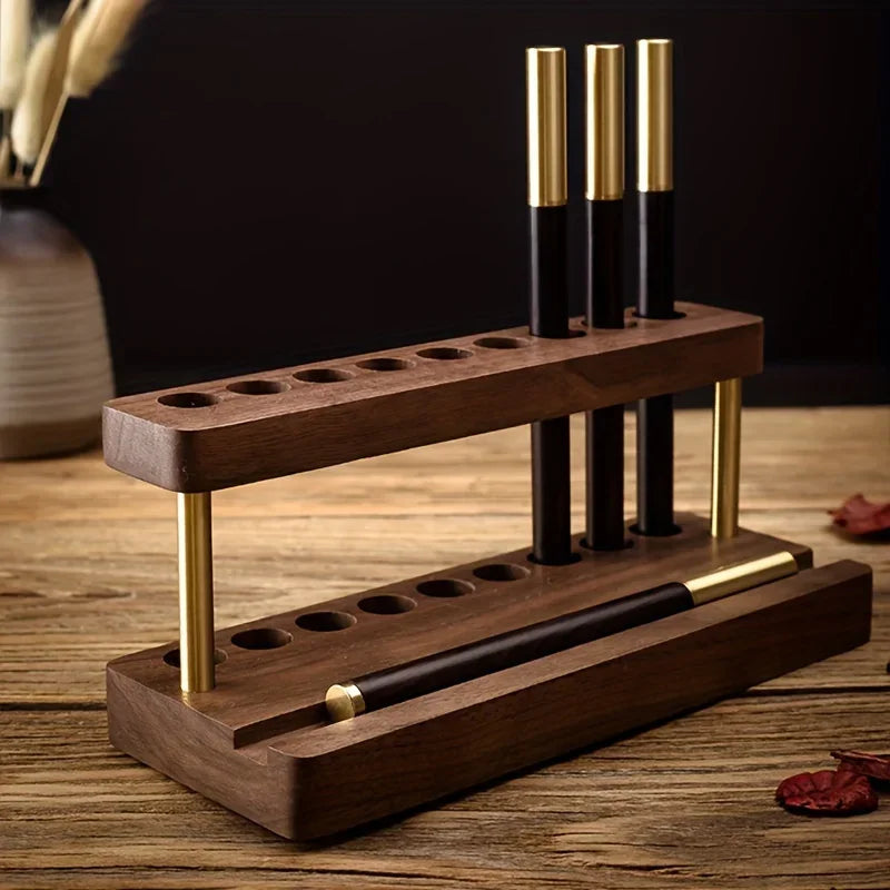 Cozyno Ma Walnut Pen & Phone Block — Cozyno Modern Desks & Workspace Accessories — view 2