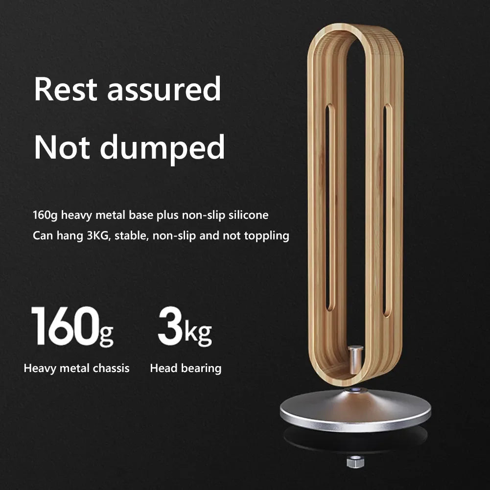 Cozyno Take Bamboo & Aluminium Headphone Stand — Cozyno Modern Desks & Workspace Accessories — view 3