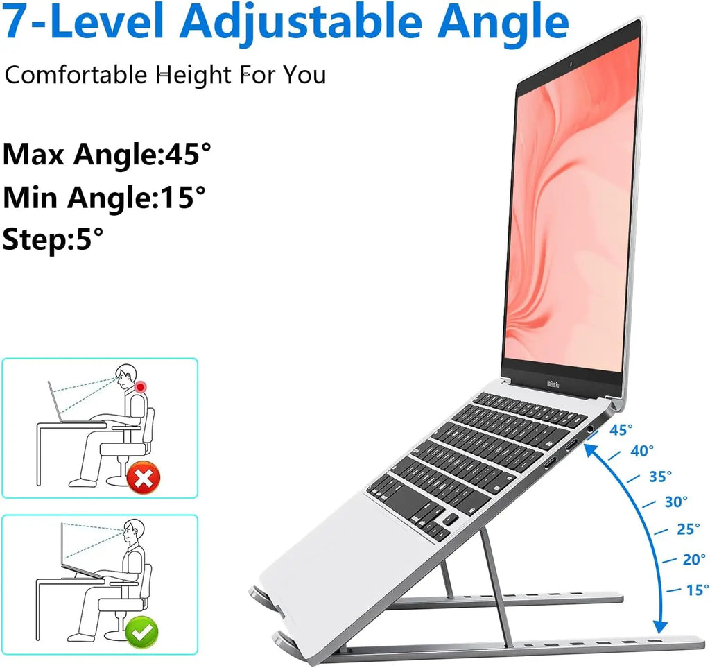 Cozyno Vinkel Seven-Step Folding Laptop Stand — Cozyno Modern Desks & Workspace Accessories — view 3