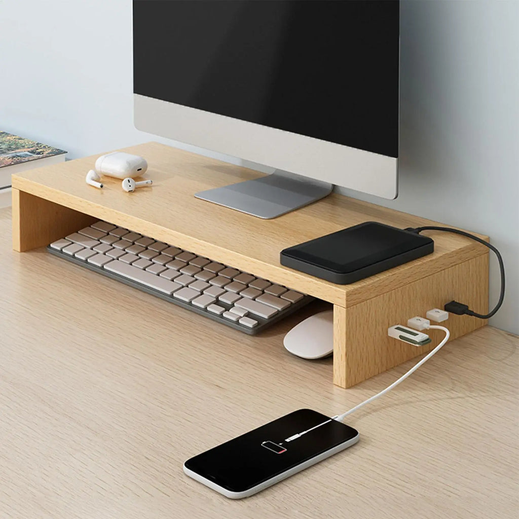 Cozyno Kaze Vented USB Monitor Riser — Cozyno Modern Desks & Workspace Accessories