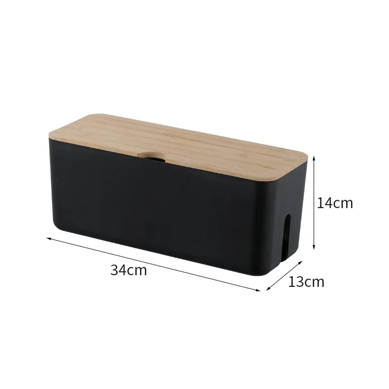 Cozyno Sasa Bamboo-Lid Cable Box — Cozyno Modern Desks & Workspace Accessories — view 3