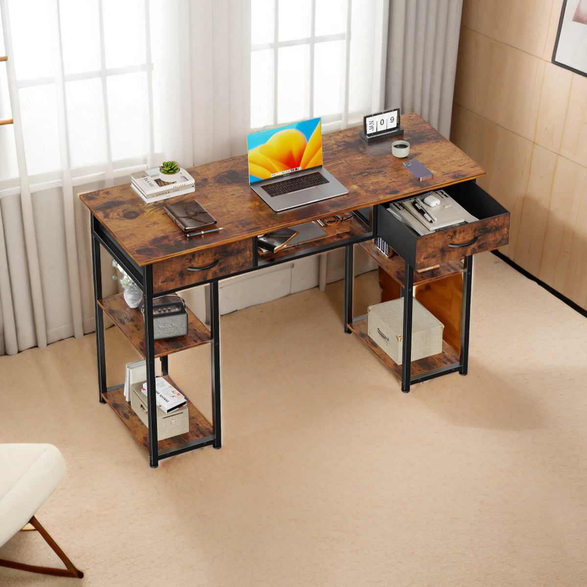 Cozyno Drammen 48-Inch Drawer Desk — Cozyno Modern Desks & Workspace Accessories — view 6